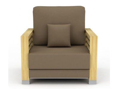 单人实木沙发椅3d模型