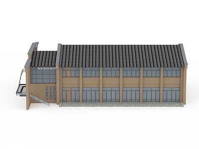 3d二层别墅建筑免费模型