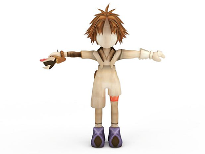 3d最终幻想游戏人物男孩模型