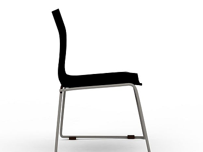 3d现代黑色休闲椅模型