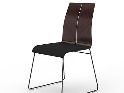 木纹餐椅模型3d模型