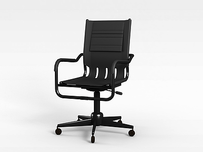 简易灰色办公转椅模型3d模型