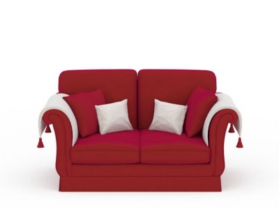高档软包双人沙发模型3d模型
