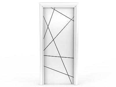 玻璃印花浴室门模型3d模型