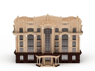 欧式办公建筑楼模型3d模型