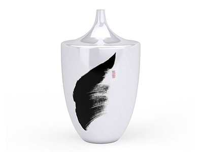 3d精美陶瓷艺术花瓶模型