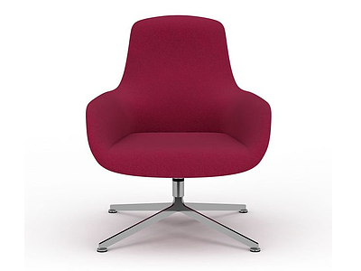 3d时尚枚红色沙发椅免费模型