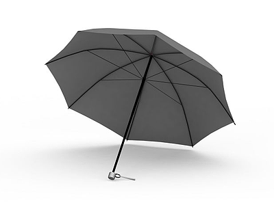 3d灰色雨伞太阳伞免费模型