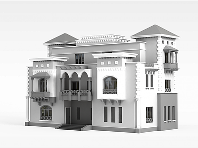 3d别墅小楼模型