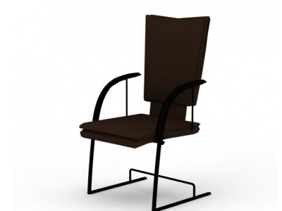 现代咖啡色休闲椅模型3d模型