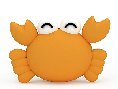 螃蟹毛绒玩具模型3d模型