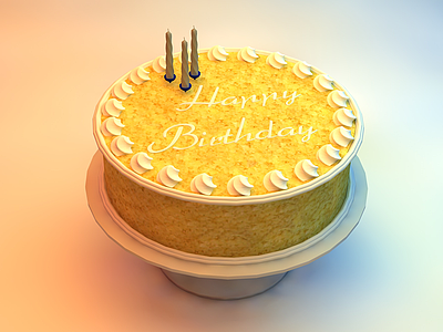 生日蛋糕模型3d模型