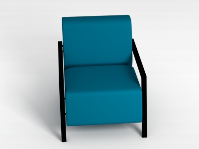 3d时尚蓝色休闲沙发椅模型