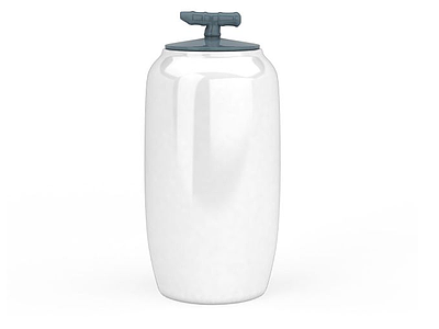 现代白色陶罐工艺品模型3d模型