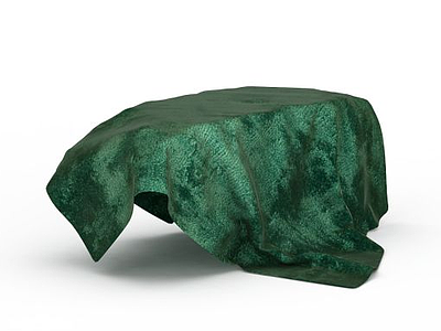 3d绿色桌布免费模型