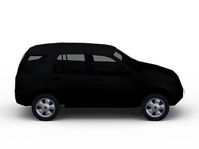 黑色中型轿车模型3d模型