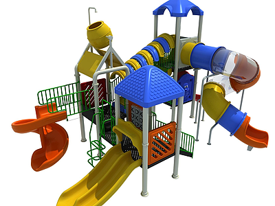 3d儿童滑梯模型