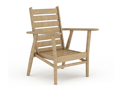 3d精品实木休闲椅子模型