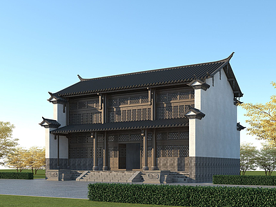 3d古建寺庙模型