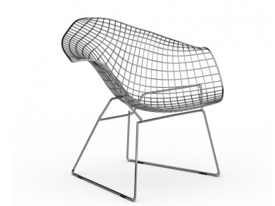 时尚网状塑料凳子模型3d模型