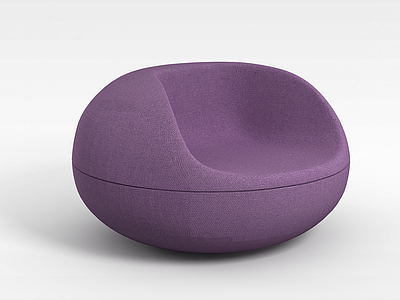 3d精品紫色球形沙发椅模型