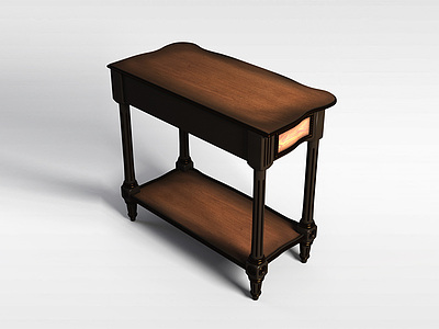 3d原木桌子模型