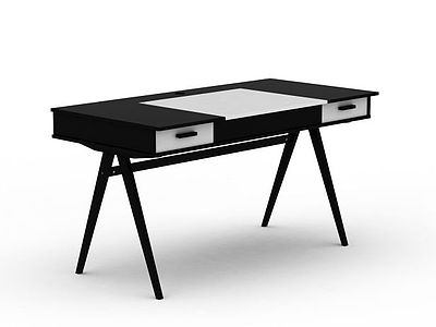 现代铁架桌子3d模型