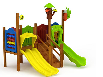 3d儿童滑梯免费模型