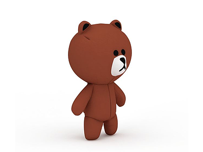 3d棕色小熊免费模型