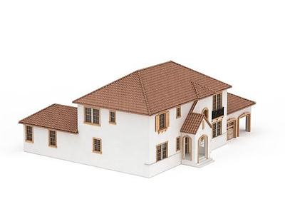 独栋别墅建筑模型3d模型