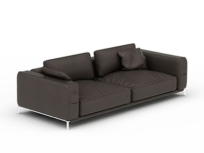 3d时尚深灰色极简主义沙发模型