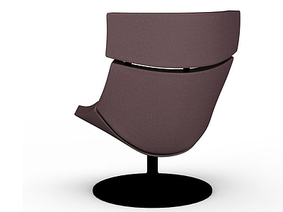 时尚葡萄紫旋转座椅模型3d模型