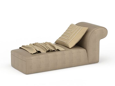 3d真皮沙发床模型