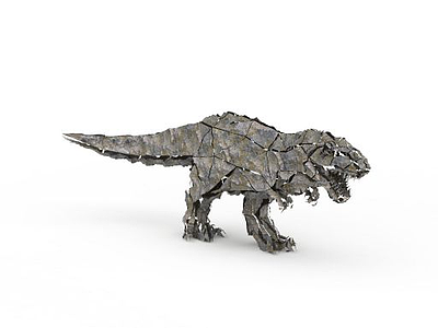 3d恐龙石雕免费模型