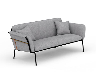四脚双人沙发模型3d模型