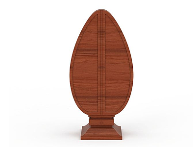 创意椭圆形独立实木储物柜模型3d模型