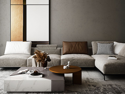 家具饰品组合沙发3d模型