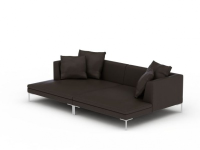 现代精简双人沙发模型