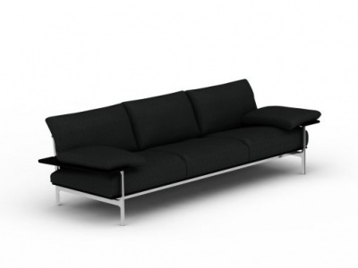 极简主义黑色休闲沙发模型3d模型