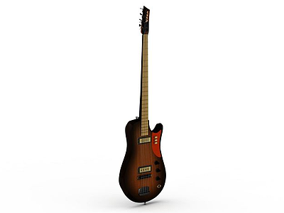 3d电吉他乐器模型
