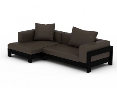 3d灰色现代转角沙发免费模型