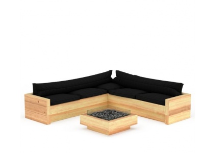 3d精品实木沙发模型