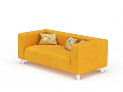 黄色休闲沙发模型3d模型