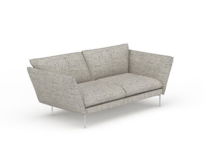 3d灰色双人沙发模型