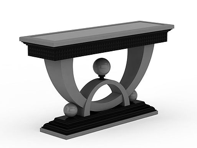 西式边桌模型3d模型