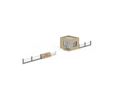 3d围墙护栏免费模型
