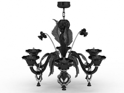 黑色吊灯模型3d模型