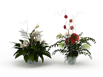 3d花盆装饰免费模型