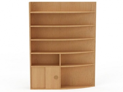 实木书柜模型