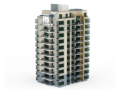 3d居民大楼免费模型